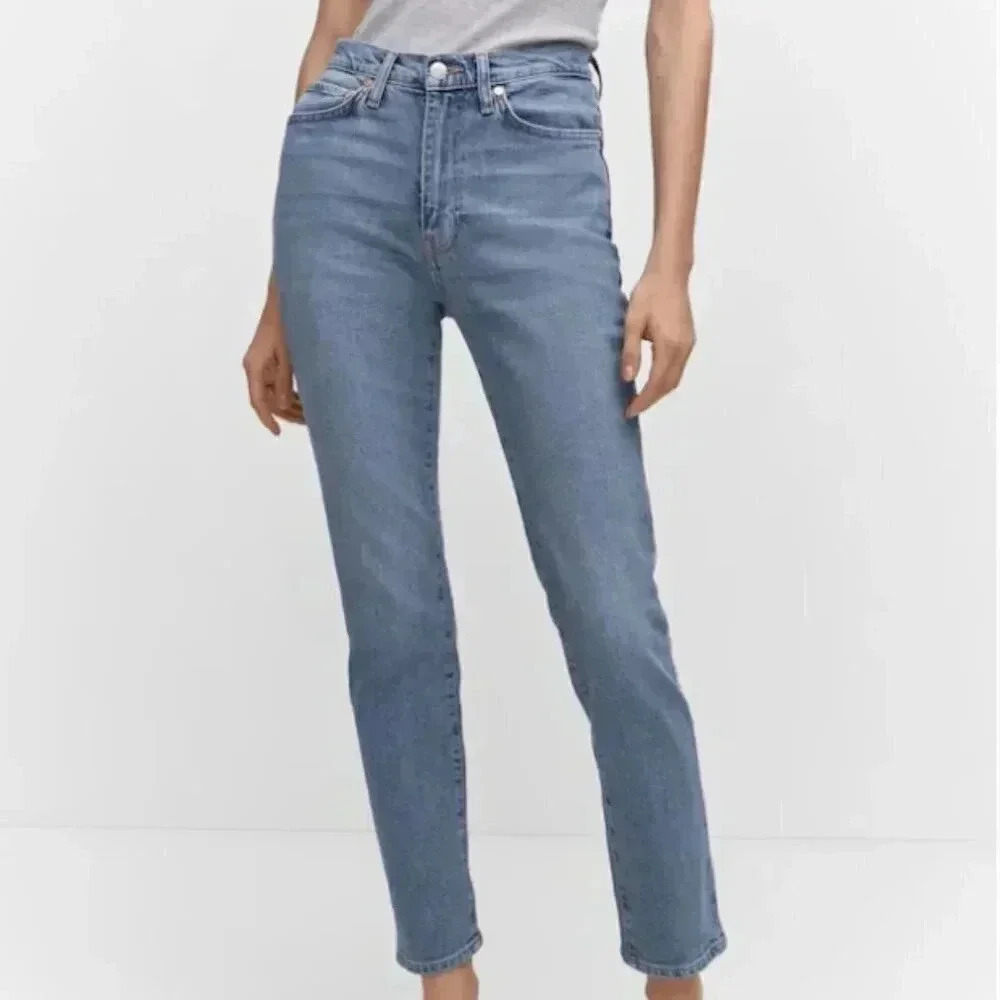 Mango MNG Slim Cropped Blue Jeans NWT Plus 16